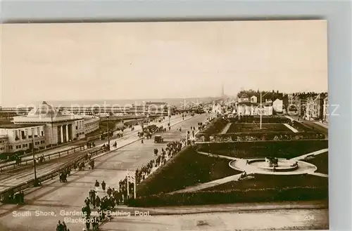 AK / Ansichtskarte Blackpool South Shore Gardens Bathing Pool Blackpool