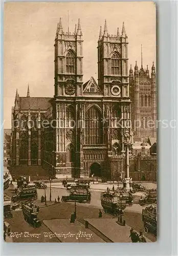 AK / Ansichtskarte London Westminster Abbey West Tower London