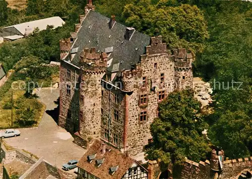 AK / Ansichtskarte Staufenberg_Hessen Fliegeraufnahme Hotel in der Burg Staufenberg Hessen