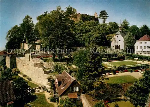 AK / Ansichtskarte Lindenfels_Odenwald Kurgarten Burgruine Lindenfels Odenwald