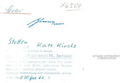 AK / Ansichtskarte Stetten_Allgaeu Katholische Kirche Innenansicht Stetten Allgaeu