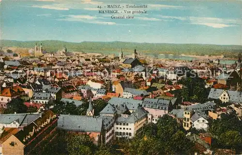 AK / Ansichtskarte Mainz_Rhein Stadtpanorama Mainz Rhein