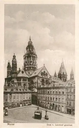 AK / Ansichtskarte Mainz_Rhein Dom vom Leichhof gesehen Mainz Rhein