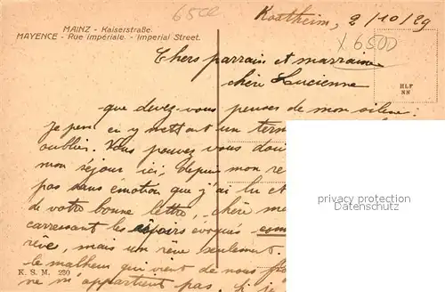 AK / Ansichtskarte Mainz_Rhein Kaiserstrasse Mainz Rhein