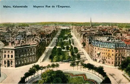 AK / Ansichtskarte Mainz_Rhein Panorama Kaiserstrasse Mainz Rhein