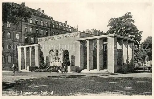 AK / Ansichtskarte Mainz_Rhein Stresemann Denkmal Mainz Rhein