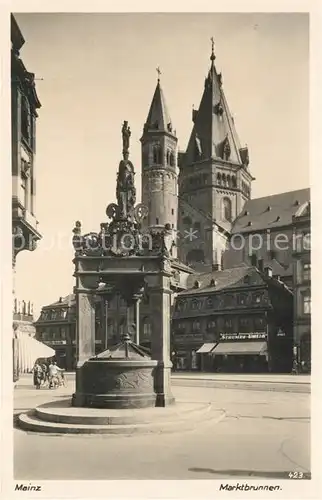 AK / Ansichtskarte Mainz_Rhein Marktbrunnen Mainz Rhein