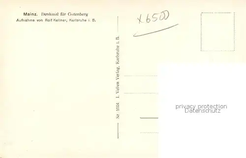 AK / Ansichtskarte Mainz_Rhein Gutenberg Denkmal Statue Mainz Rhein