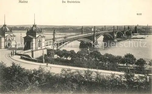 AK / Ansichtskarte Mainz_Rhein Rheinbruecke Mainz Rhein