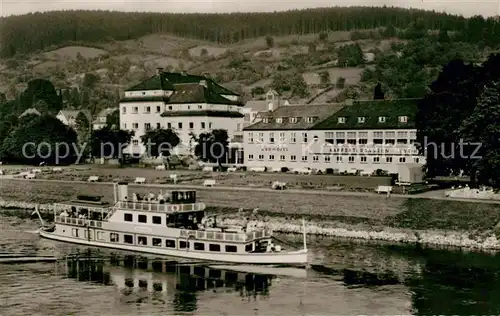 AK / Ansichtskarte Karlshafen_Bad Sanatorium und Kindersolbad Weserpartie Karlshafen_Bad