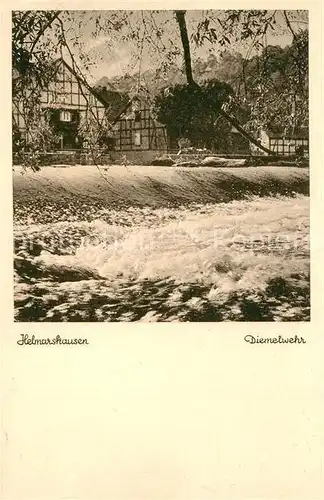 AK / Ansichtskarte Helmarshausen Diemelwehr Helmarshausen