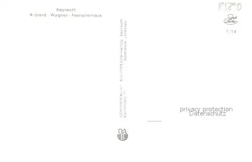 AK / Ansichtskarte Bayreuth Richard Wagner Festspielhaus Fliegeraufnahme Bayreuth