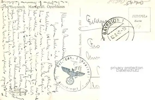 AK / Ansichtskarte Bayreuth Markgraefl Opernhaus Bayreuth