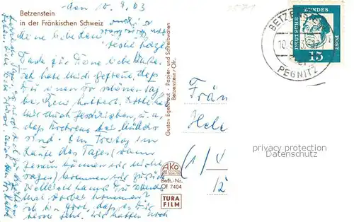 AK / Ansichtskarte Betzenstein Teilansicht Burg Betzenstein