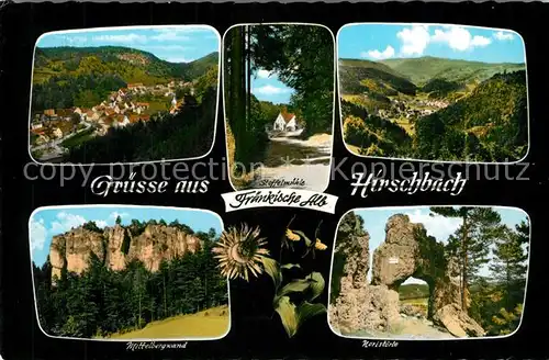 AK / Ansichtskarte Hirschbach_Oberpfalz Panorama Staffelmuehle Mittelbergwand Noristoerle Hirschbach Oberpfalz