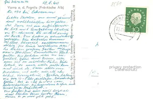 AK / Ansichtskarte Vorra_Pegnitz Panorama Vorra Pegnitz