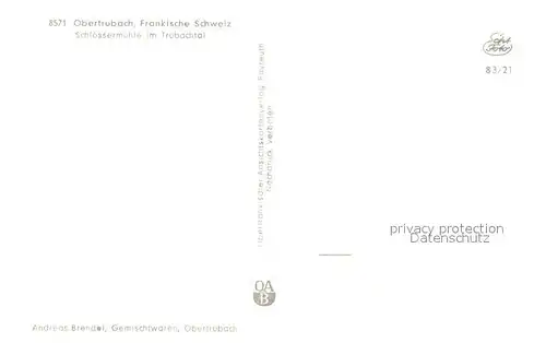 AK / Ansichtskarte Obertrubach Schlossermuehle im Trubachtal Obertrubach