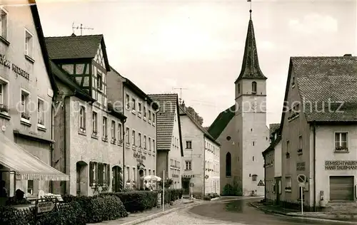 AK / Ansichtskarte Velden_Mittelfranken Marktplatz Kirche Velden Mittelfranken