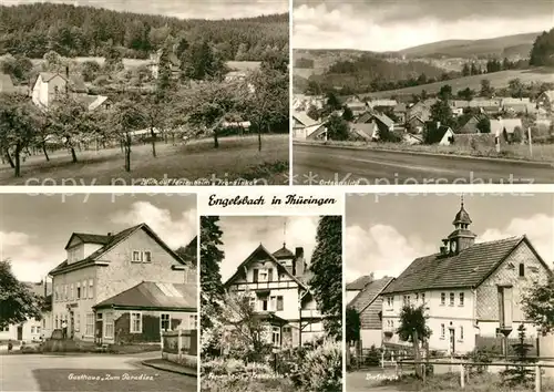 AK / Ansichtskarte Engelsbach Ferienheim Franziska Ortsansicht Gasthaus Zum Paradies Dorfstrasse Engelsbach