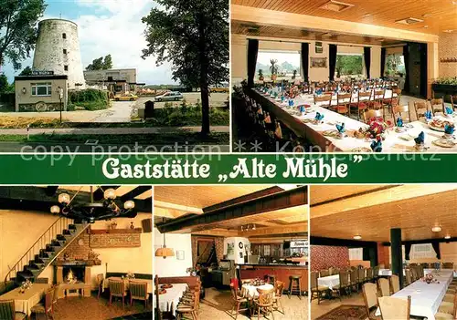 AK / Ansichtskarte Lippramsdorf Gaststaette Alte Muehle Gastraeume Speisesaal Lippramsdorf