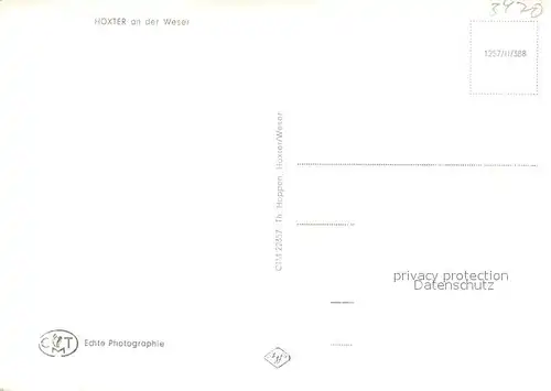 AK / Ansichtskarte Hoexter_Weser Kirche Weserpartie Hoexter Weser