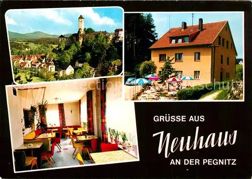 AK / Ansichtskarte Neuhaus_Pegnitz Schloss Gasthaus Zur Waldschenke Gaststube Neuhaus Pegnitz