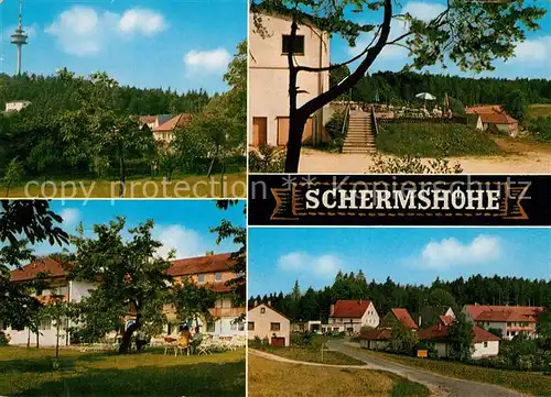AK / Ansichtskarte Schermshoehe Gasthof Schermshoehe mit Hotel Berghof Schermshoehe