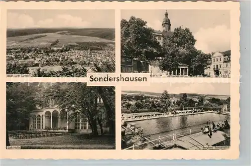 AK / Ansichtskarte Sondershausen_Thueringen Rondellblick Schloss Lohhalle Bergbad Sonnenblick Sondershausen Thueringen