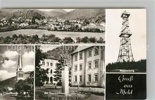 AK / Ansichtskarte Ilfeld_Suedharz Panorama Illger Strasse Am Krankenhaus Poppenberg Ilfeld Suedharz