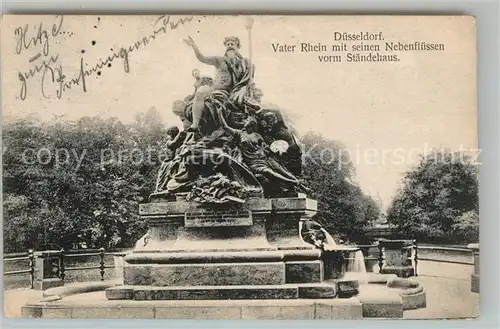 AK / Ansichtskarte Duesseldorf Vater Rhein mit Nebenfluessen vorm Staendehaus Duesseldorf