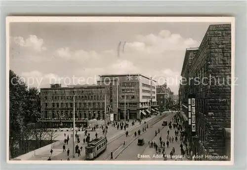 AK / Ansichtskarte Essen_Ruhr Adolf Hitler Platz und Adolf Hitler Strasse Essen_Ruhr