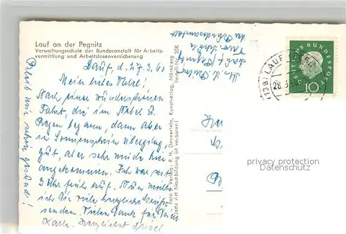 AK / Ansichtskarte Lauf_Pegnitz Verwaltungsschule der BfA Lauf Pegnitz