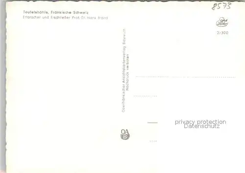 AK / Ansichtskarte Pottenstein_Oberfranken Teufelshoehle Eingang Ausgang Weitlersbach Ausblick aus der Hoehle Pottenstein_Oberfranken
