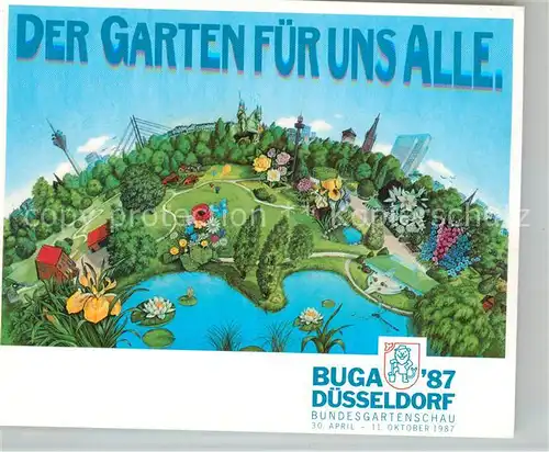 AK / Ansichtskarte Duesseldorf BUGA 87 Ausstellungsplakat Duesseldorf
