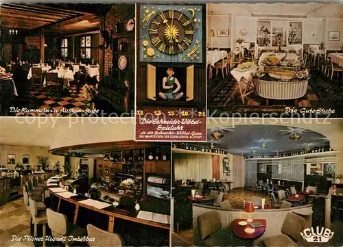 AK / Ansichtskarte Duesseldorf Hummer und Austern Stube Schneider Wibbel Spieluhr Gute Stube Imbissar Club 21 Duesseldorf
