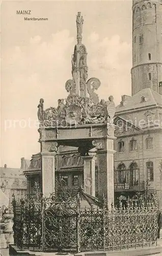 AK / Ansichtskarte Mainz_Rhein Marktbrunnen Mainz Rhein