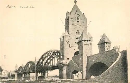 AK / Ansichtskarte Mainz_Rhein Kaiserbruecke Mainz Rhein