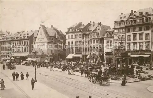 AK / Ansichtskarte Mainz_Rhein Markt mit Brunnen Mainz Rhein