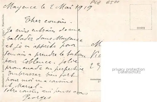 AK / Ansichtskarte Mainz_Rhein Fischtorstrasse Blick zum Dom Mainz Rhein