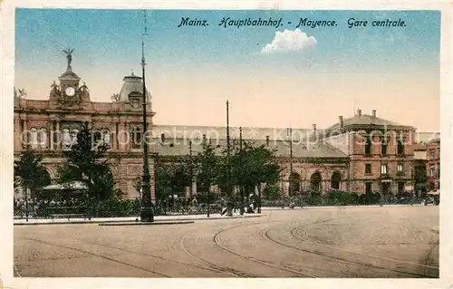 AK / Ansichtskarte Mayence Gare centrale Hauptbahnhof Mayence