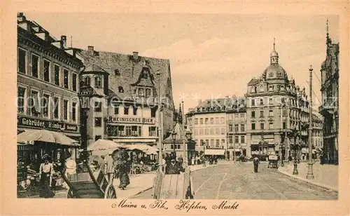 AK / Ansichtskarte Mainz_Rhein Hoefchen Markt Mainz Rhein