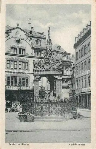 AK / Ansichtskarte Mainz_Rhein Marktbrunnen Mainz Rhein