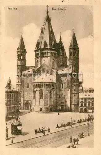 AK / Ansichtskarte Mainz_Rhein Dom Ostseite Feldpost Mainz Rhein