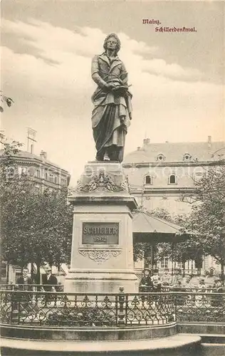 AK / Ansichtskarte Mainz_Rhein Schillerdenkmal Mainz Rhein