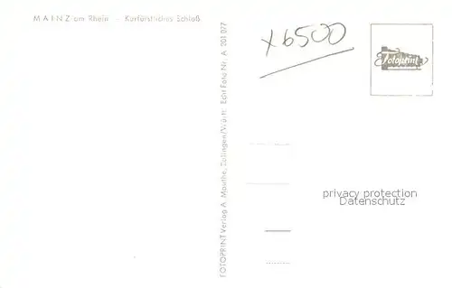 AK / Ansichtskarte Mainz_Rhein Kurfuerstliches Schloss Mainz Rhein