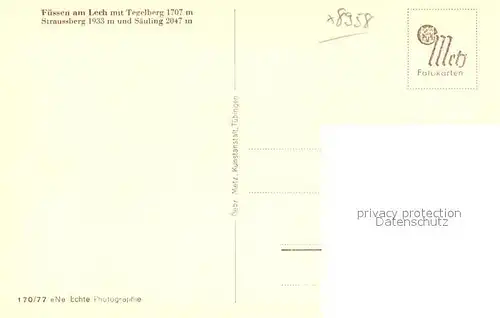 AK / Ansichtskarte Fuessen_Allgaeu mit Tegelberg Straussberg und Saeuling Fuessen Allgaeu