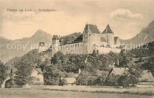 AK / Ansichtskarte Fuessen_Allgaeu Schlosspartie Fuessen Allgaeu