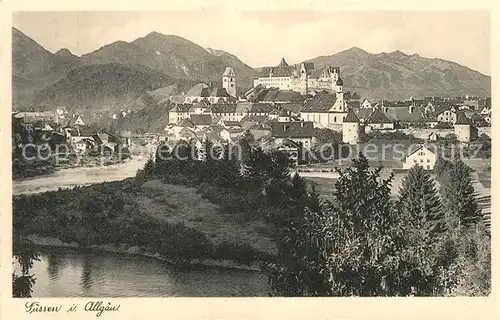 AK / Ansichtskarte Fuessen_Allgaeu Panorama Schloss Fuessen Allgaeu