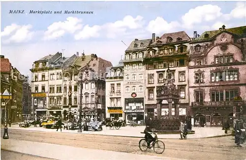 AK / Ansichtskarte Mainz_Rhein Marktplatz Marktbrunnen Mainz Rhein