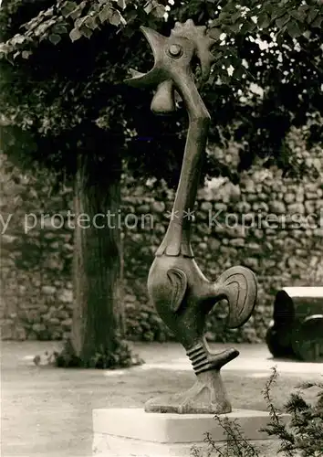 AK / Ansichtskarte Ober Floersheim Bronzeplastik Bildhauer H. Tomada Ober Floersheim